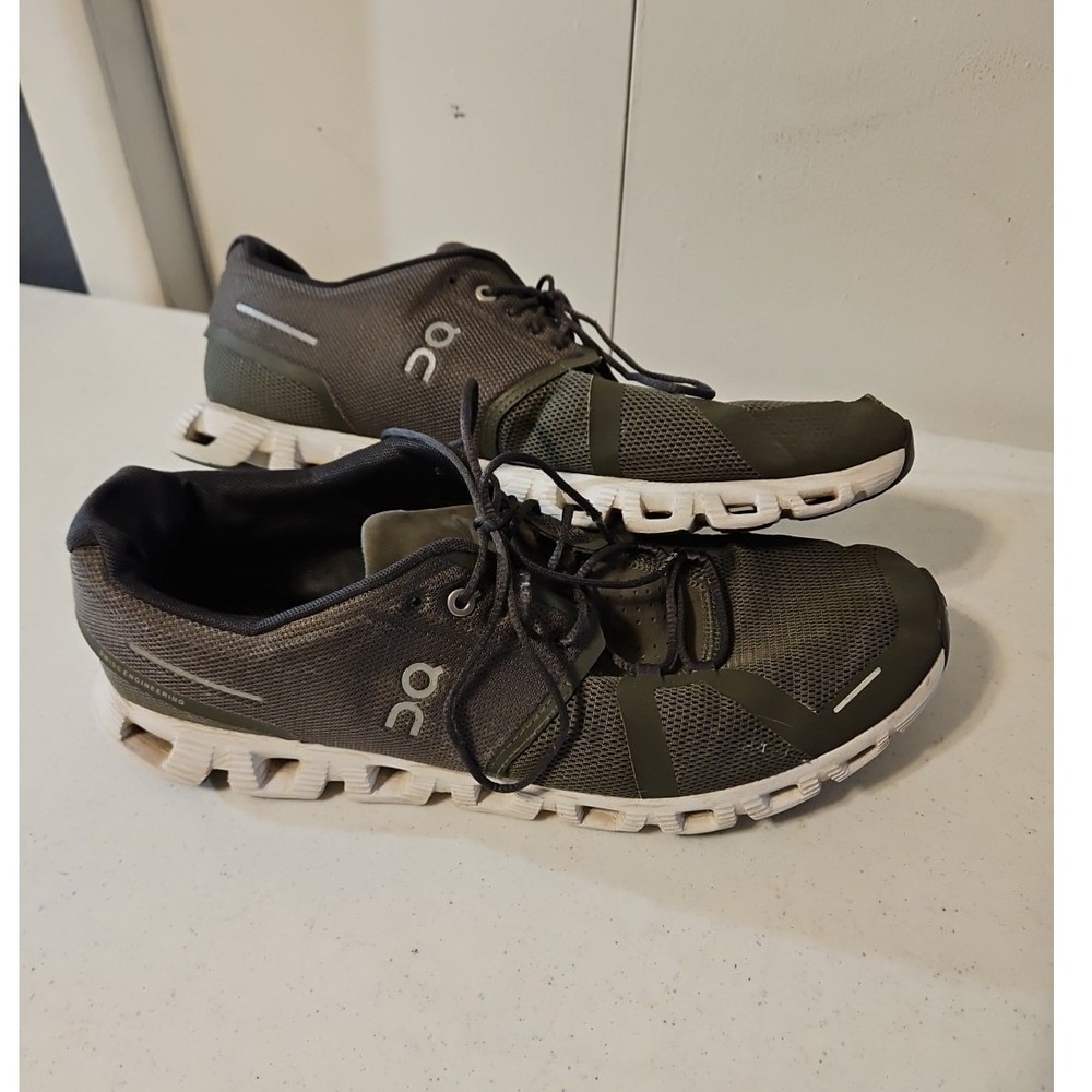 On Running Cloudflow Shoes Mens Size 12.5 Green Athletic Sneaker NO INSOLES(S134